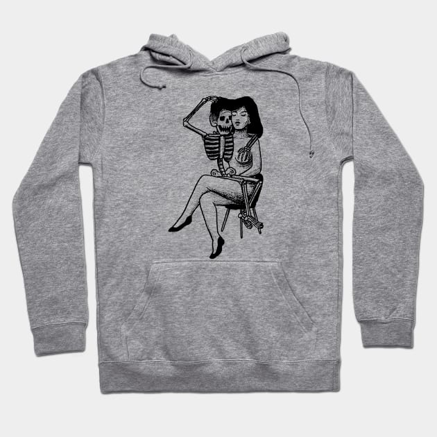 Skeleton having fun Hoodie by RicardoCarn